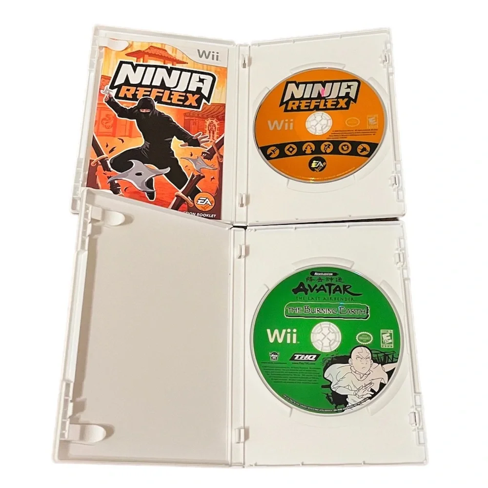 Wii Games Lot Of 2 NINJA Reflex & Avatar The Last Air bender The Burning Earth